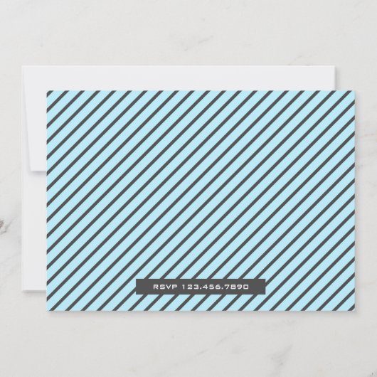 Cute Baby Boy Clothesline Baby shower Invitation Kaart (Achterkant)