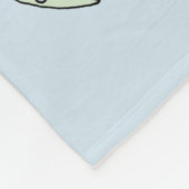 Cute Baby Boy Dinosaur Cartoon met Naam Milestone Fleece Deken (Hoek)