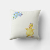 Cute Baby boy duck pastel blue floral nursery Kussen (Achterkant)