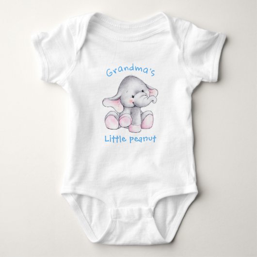 Cute Baby Boy Elephant Little Peanut Baby Bodysuit (Voorkant)