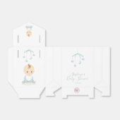 Cute Baby Boy en zijn mobiel Baby shower Bedankdoosjes (Uitgevouwen)