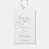 Cute Baby Boy en zijn mobiel Baby shower Cadeaulabel (Voorkant)