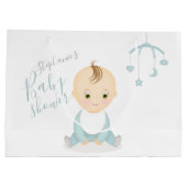 Cute Baby Boy en zijn mobiel Baby shower Groot Cadeauzakje (Achterkant)