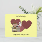 Cute Baby Boy & Horse Pony Aangepast Western Kaart (Staand voorkant)