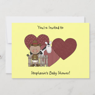 Cute Baby Boy & Horse Pony Aangepast Western Kaart