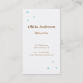 Cute Baby Boy in Cot Babyzittende Visitekaartjes (Achterkant)