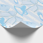 Cute Baby Boy Pattern Cadeaupapier (Hoek)