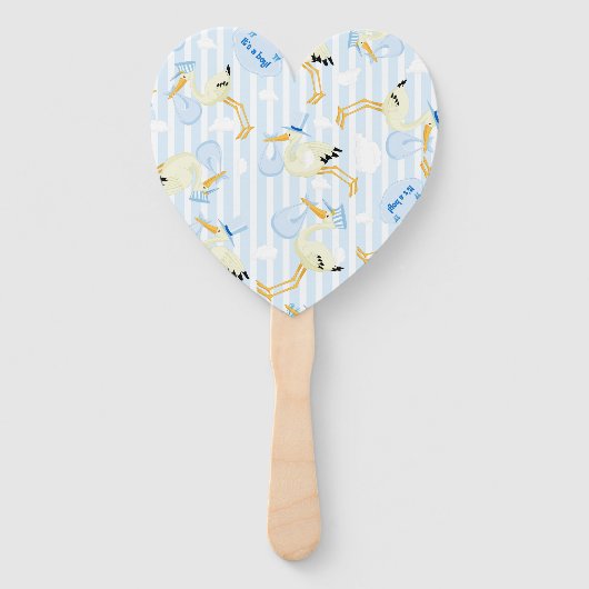 Cute Baby Boy Shower Blue Handwaaier (Achterkant)