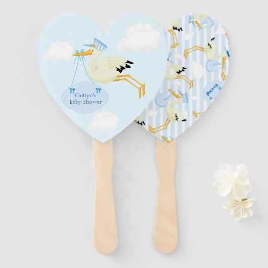 Cute Baby Boy Shower Blue Handwaaier (Voorkant en achterkant)