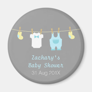 Cute Baby Boy Shower Party Favors Magneet