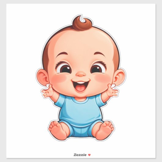 Cute Baby Boy Sticker (Vel)