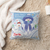 Cute Baby Boy's eerste kerstpiloot Kussen (Deken)