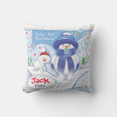 Cute Baby Boy's eerste kerstpiloot Kussen (Voorkant)