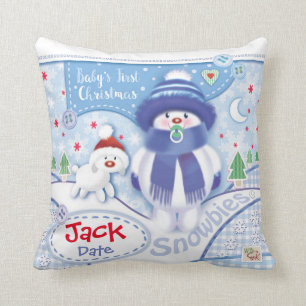 Cute Baby Boy's eerste kerstpiloot Kussen