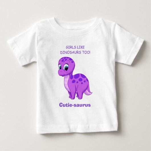 Cute Baby Brontosaurus Girls als Dinosaurus (Voorkant)