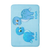 Cute Baby Brother Blue Dinosaurs Badmat (Voorkant Verticaal)