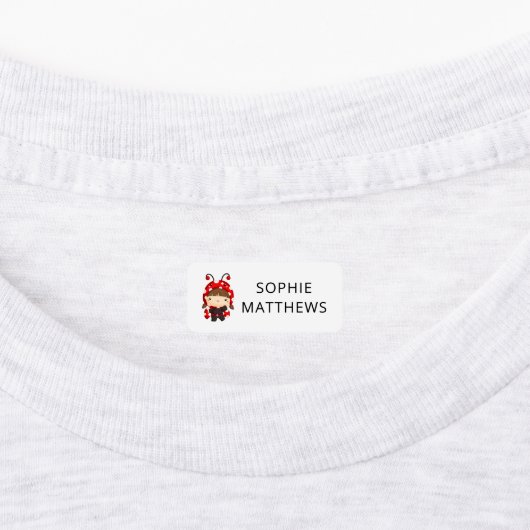 Cute Baby Bugs Custom Personalized Name Clothing Labels (Aangebracht)