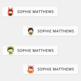 Cute Baby Bugs Custom Personalized Name Clothing Labels