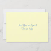 Cute Baby Bunny Easter Invitations Kaart (Achterkant)