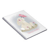 Cute baby Bunny en vlinder. Notitieboek (Rechterzijde)