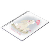 Cute baby Bunny en vlinder. Notitieboek (Linkerzijde)