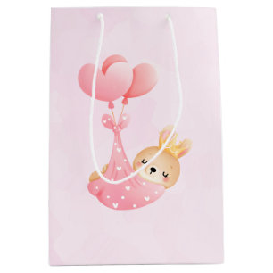 Cute Baby Bunny in een hartenbak Medium Cadeauzakje