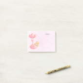 Cute Baby Bunny in een hartenbak Post-it® Notes (Op bureau)