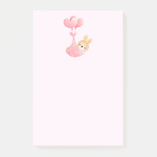 Cute Baby Bunny in een hartenbak Post-it® Notes (Voorkant)