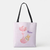 Cute Baby Bunny in een hartenbak Tote Bag (Achterkant)