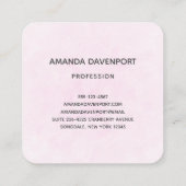 Cute Baby Bunny in een hartenbak Vierkante Visitekaartje (Achterkant)