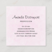 Cute Baby Bunny in een hartenbak Vierkante Visitekaartje (Achterkant)