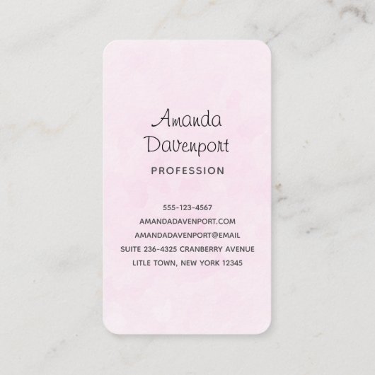 Cute Baby Bunny in een hartenbak Visitekaartje (Achterkant)