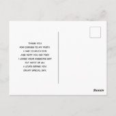 Cute Baby Bunny in een hartenband Dank je wel Briefkaart (Achterkant)