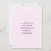 Cute Baby Bunny in een hartenband Hartelijk dank Bedankkaart (Achterkant)