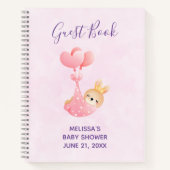 Cute Baby Bunny in een Heart Blanket Guest Book Notitieboek (Voorkant)