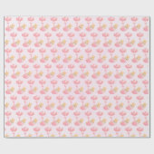 Cute Baby Bunny in een Heart Blanket Pattern Cadeaupapier (Vlak)