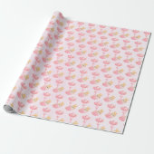 Cute Baby Bunny in een Heart Blanket Pattern Cadeaupapier (Uitgerold)