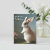 Cute Baby Bunny Portrait Briefkaart (Staand voorkant)