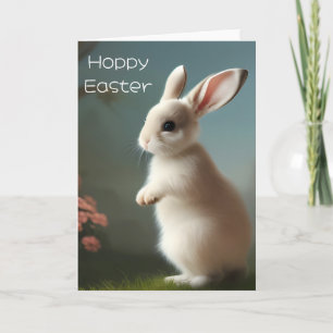 Cute Baby Bunny Portrait Easter Kaart