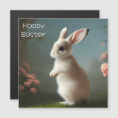 Cute Baby Bunny Portrait Easter Magnet Kaart (Voorkant / Achterkant)