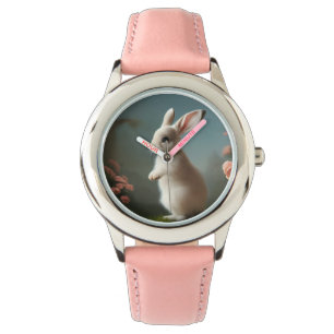 Cute Baby Bunny Portrait Horloge