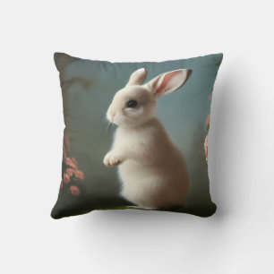 Cute Baby Bunny Portrait Kussen