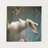Cute Baby Bunny Portrait Wandkleed (Voorkant (horizontaal))
