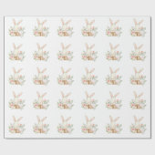 Cute Baby Bunny Rabbit Baby shower Cadeaupapier (Vlak)