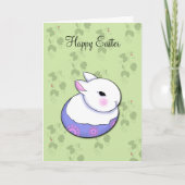 Cute Baby Bunny Rabbit Easter Blessenaars Feestdagen Kaart (Voorkant)