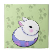 Cute Baby Bunny Rabbit Pasen Tegeltje (Voorkant)