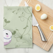 Cute Baby Bunny Rabbit Pasen Theedoek (Quarter Fold)