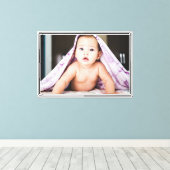 Cute Baby Canvas Afdruk (Insitu (Houten vloer))