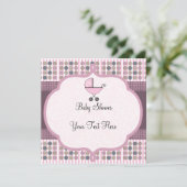 Cute Baby Carriage Invision Kaart (Staand voorkant)