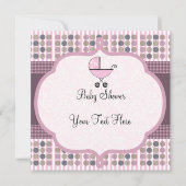 Cute Baby Carriage Invision Kaart (Voorkant)